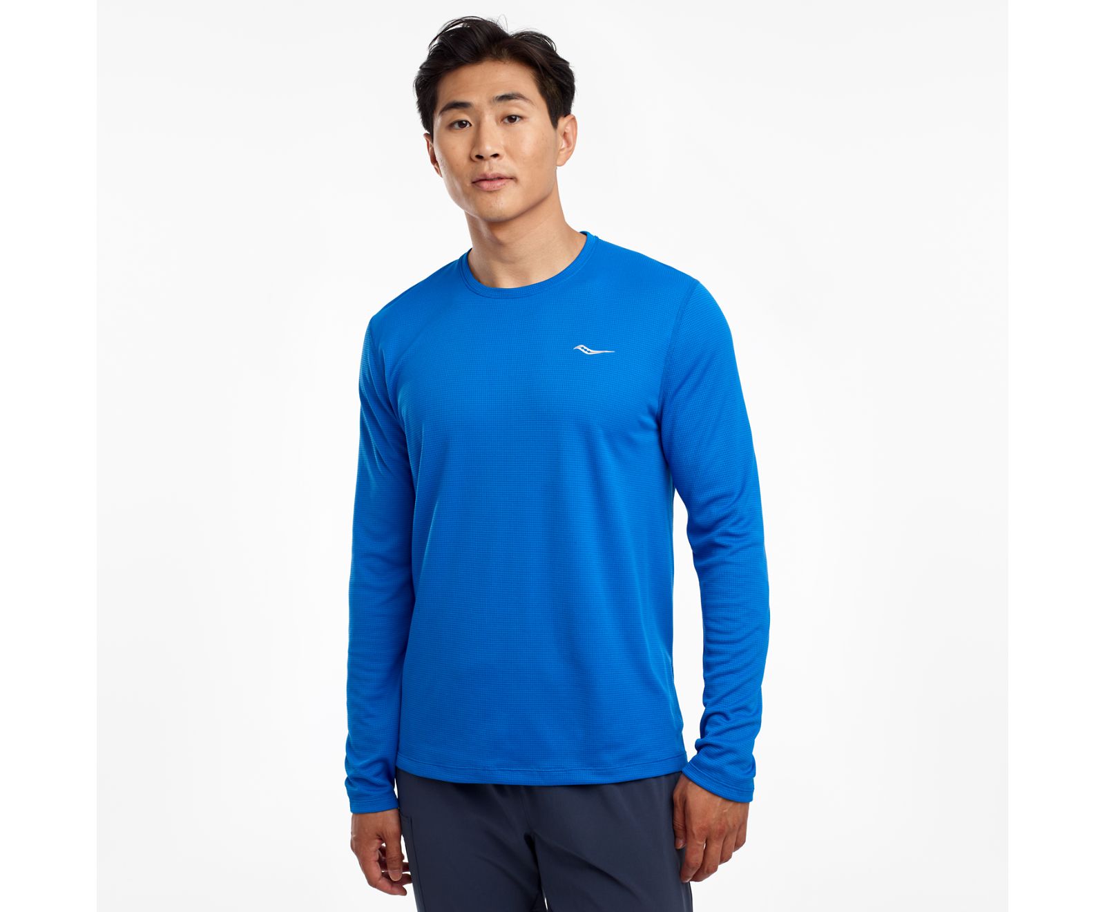 Saucony Stopwatch Long Sleeve Skjorta Herr Blå | Sverige 965PJJ